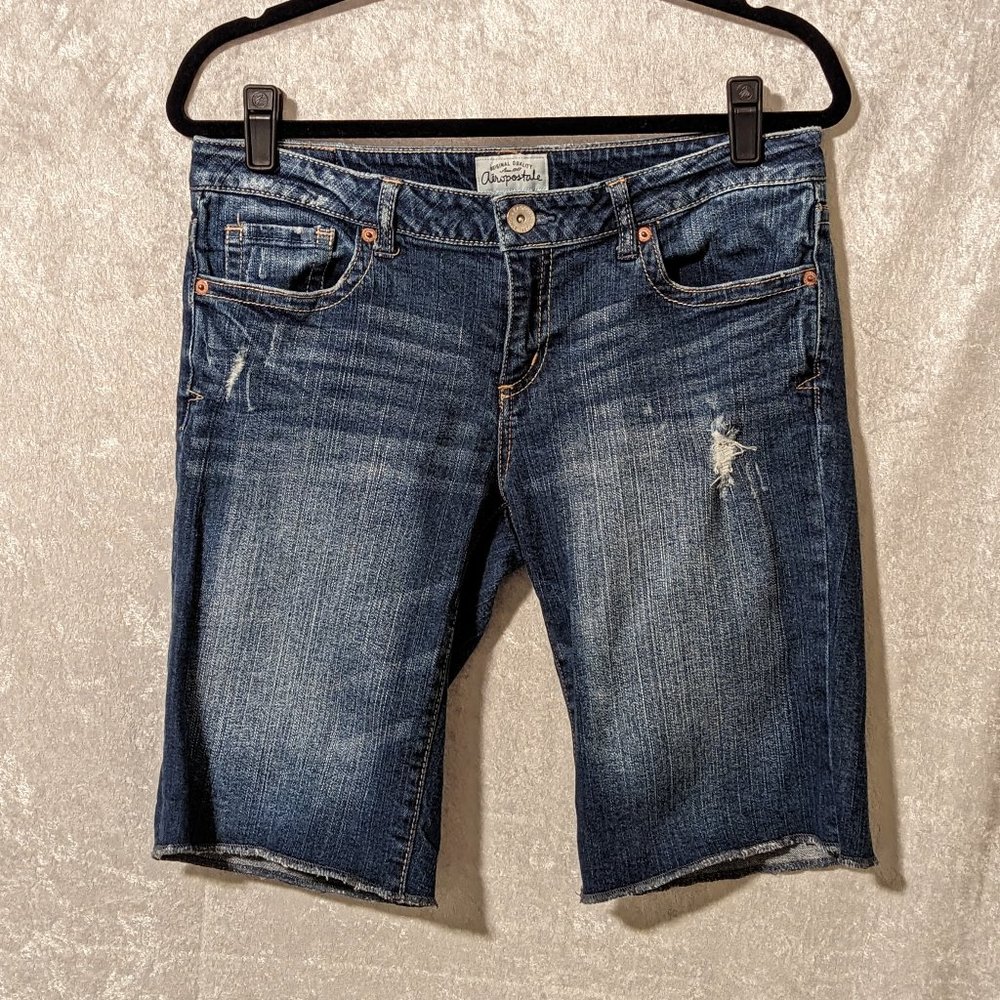 Aeropostale Distressed Bermudas Shorts with Frayed Ends Size 11/12